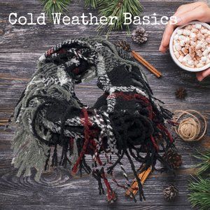 NWOT Le Luxe Plaid Infinity Scarf